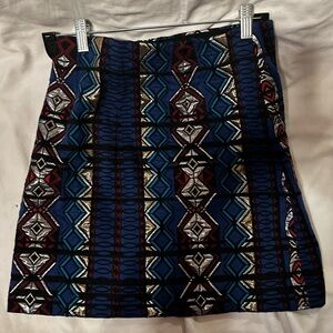 J.Crew Mini Skirt: Metallic Geometric Design - Size 4